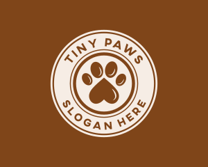 Pet Paw Print logo design