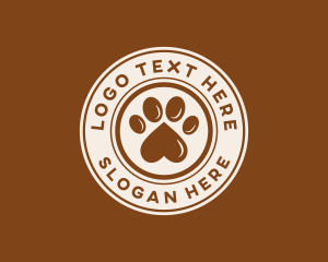 Pet Paw Print Logo