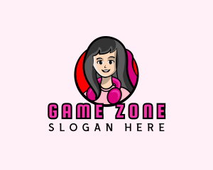 Female Gamer Stream logo design