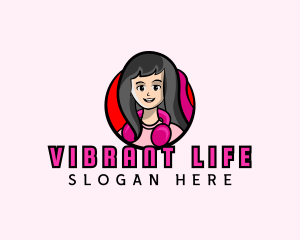 Live - Female Gamer Stream logo design