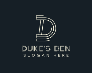 Simple Lines Letter D logo design