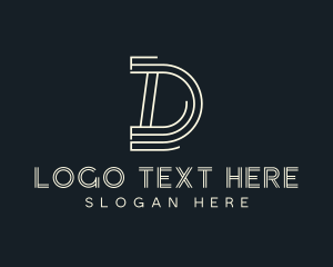 Corporation - Simple Lines Letter D logo design