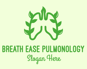 Pulmonology - Green Lungs Vine logo design