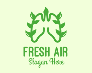 Lungs - Green Lungs Vine logo design