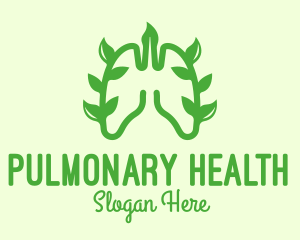 Pulmonary - Green Lungs Vine logo design