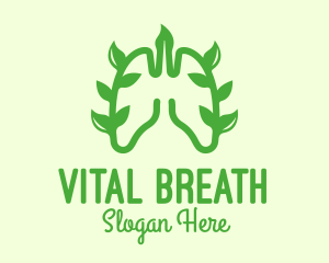 Lung - Green Lungs Vine logo design