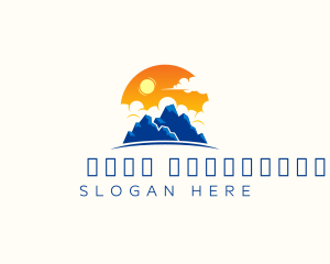 Mountaineering - Alpine Mountain Peak logo design