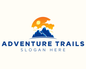 Alpine Mountain Peak logo design