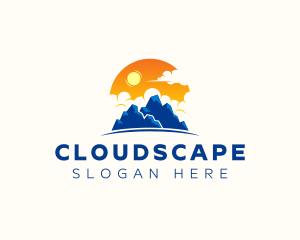 Clouds - Alpine Mountain Peak logo design