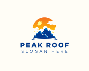 Alpine Mountain Peak logo design