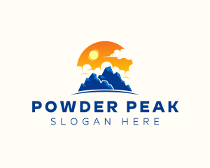 Alpine Mountain Peak logo design