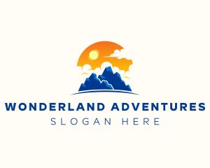 Alpine Mountain Peak logo design