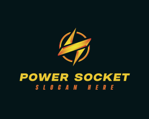 Socket - Thunder Electric Voltage logo design