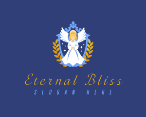 Heaven - Religious Angel Shield logo design