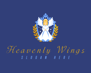 Angel - Religious Angel Shield logo design