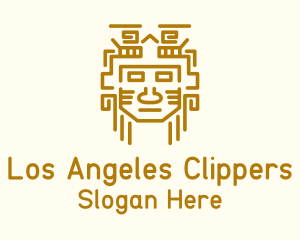 Mayan Warrior Mask Logo