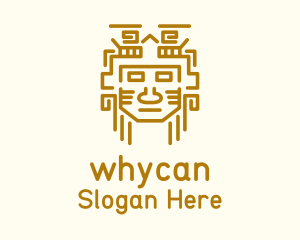 Mayan Warrior Mask Logo