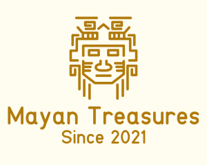 Mayan - Mayan Warrior Mask logo design