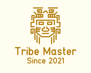Mayan Warrior Mask logo design