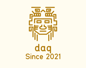 Cultural - Mayan Warrior Mask logo design