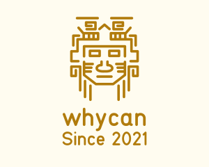 Ancient-tribe - Mayan Warrior Mask logo design