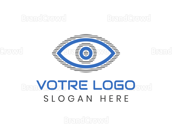 Abstract Stripe Eye Logo