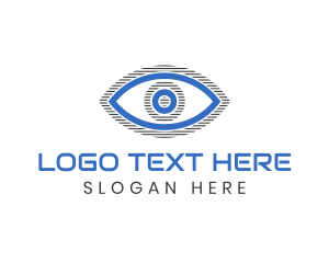 Privacy - Abstract Stripe Eye logo design