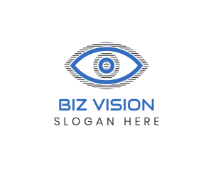 Abstract Stripe Eye logo design