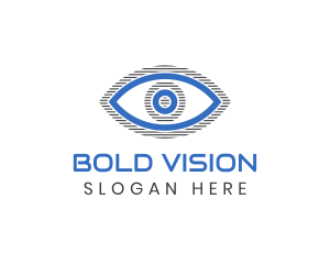 Abstract Stripe Eye logo design