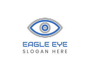 Abstract Stripe Eye logo design