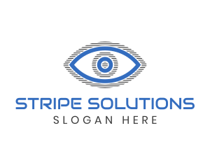 Abstract Stripe Eye logo design