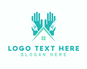 House Gloves Cleaning logo design