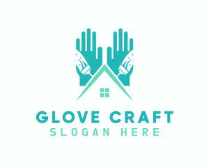 Gloves - House Gloves Cleaning logo design