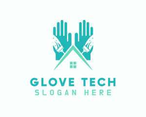 House Gloves Cleaning logo design