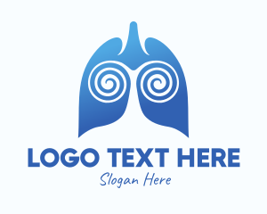 Swirl - Blue Swirly Respiratory Lungs logo design