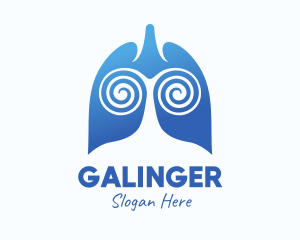 Swirl - Blue Swirly Respiratory Lungs logo design