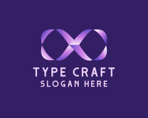 Purple Gradient Ampersand logo design