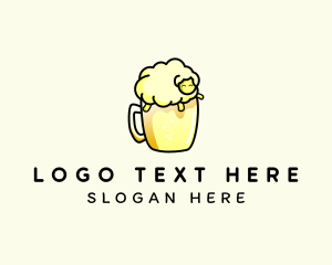 Cheers - Sheep Beer Froth logo design