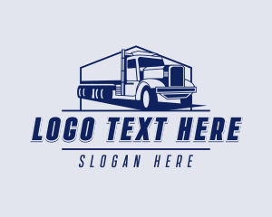 Mixer Truck - Cargo Trucking Transportation logo design