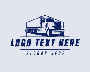 Truck-driver - Cargo Trucking Transportation logo design