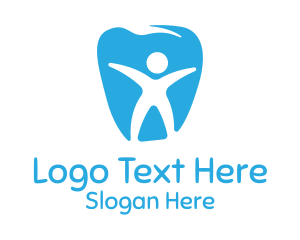 Blue Hand - Child Dental Care logo design