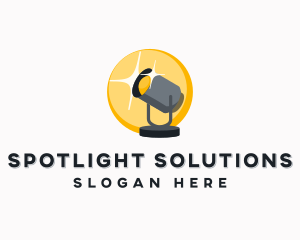 Spotlight Lighting Fixture logo design