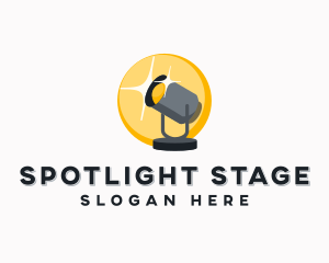 Spotlight Lighting Fixture logo design