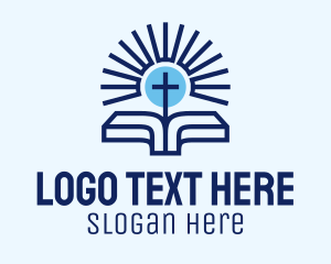 Worship - Catholic Bible Book logo design