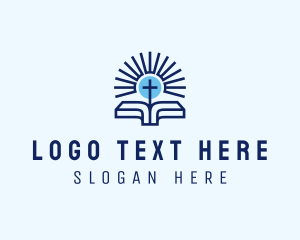 Religion - Catholic Bible Book logo design