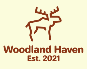 Woodland - Minimalist Woodland Moose logo design