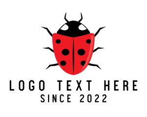 Red Ladybug Insect logo design