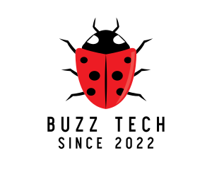 Red Ladybug Insect logo design