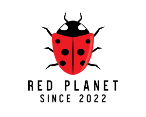 Red Ladybug Insect logo design