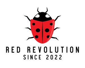 Red Ladybug Insect logo design